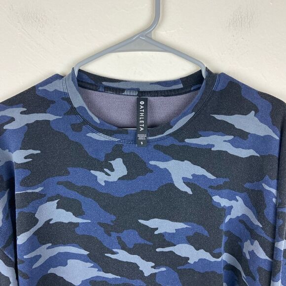 Athleta Studio to Street Printed Sweatshirt - Navy Camo - Picture 7 of 7